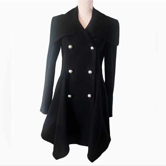 Alice + Olivia belted flare PeaCoat - Picture 11 of 12